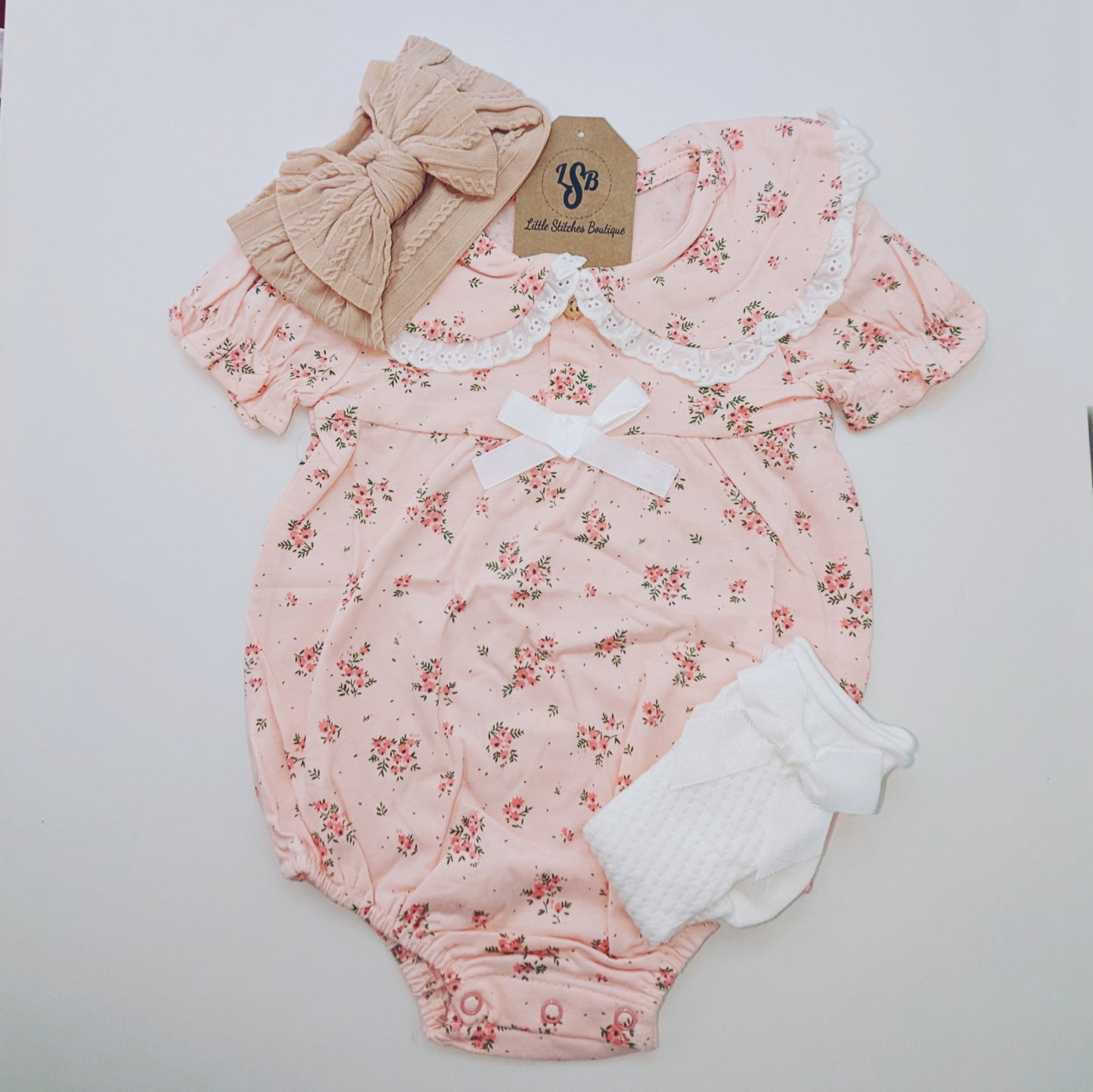 Pink Floral Romper
