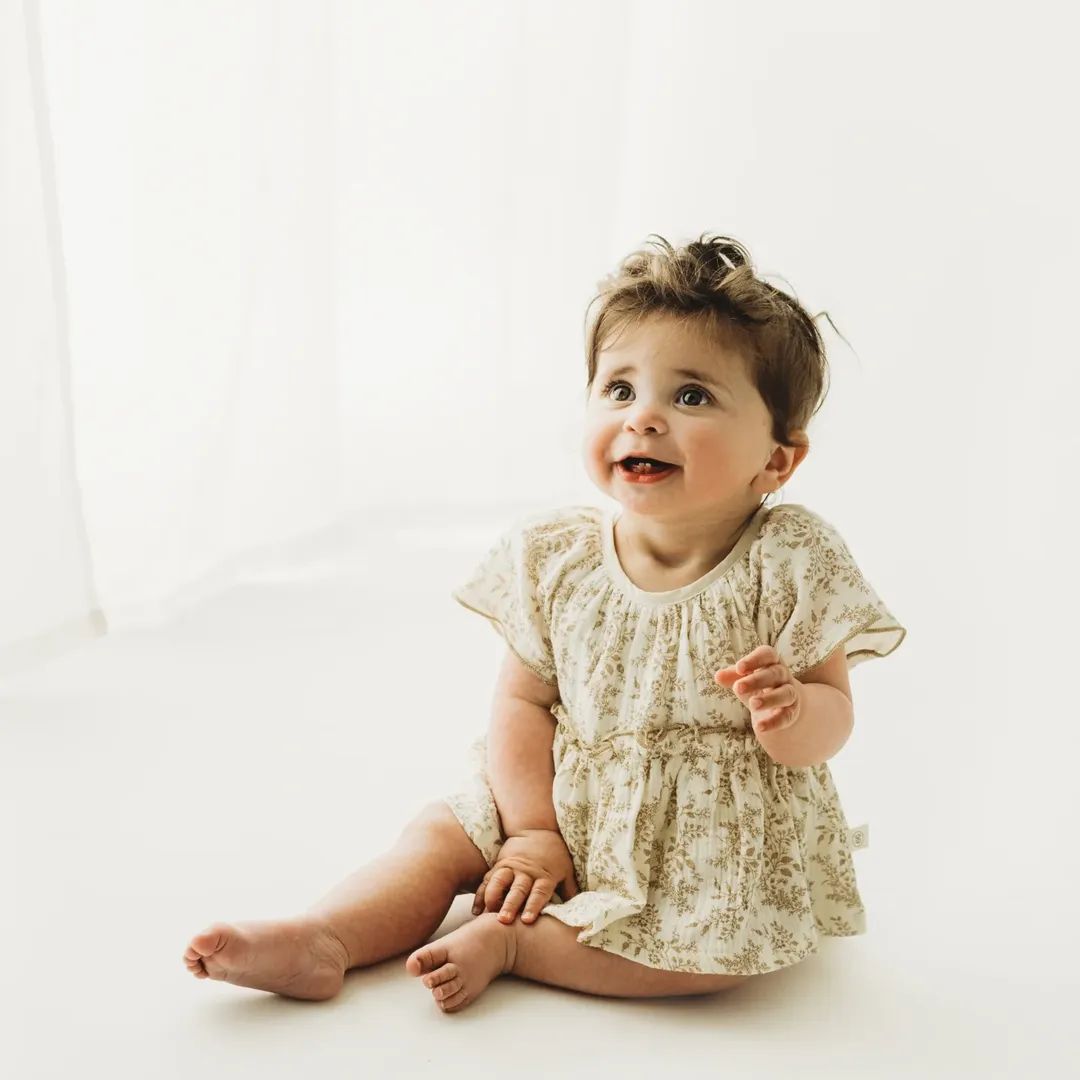 Beige Fern Romper