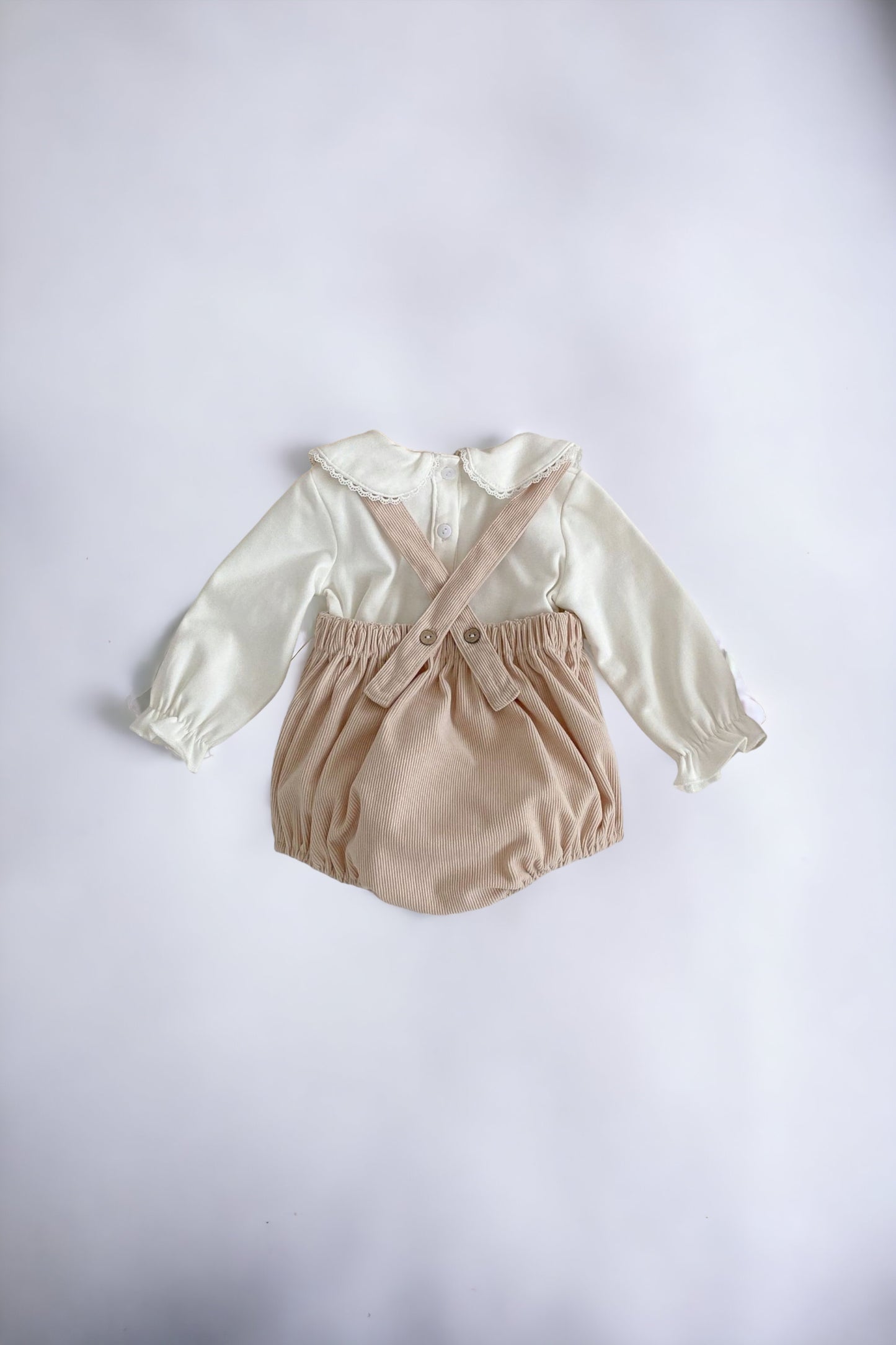 Lace Heart Baby Romper and Top Set