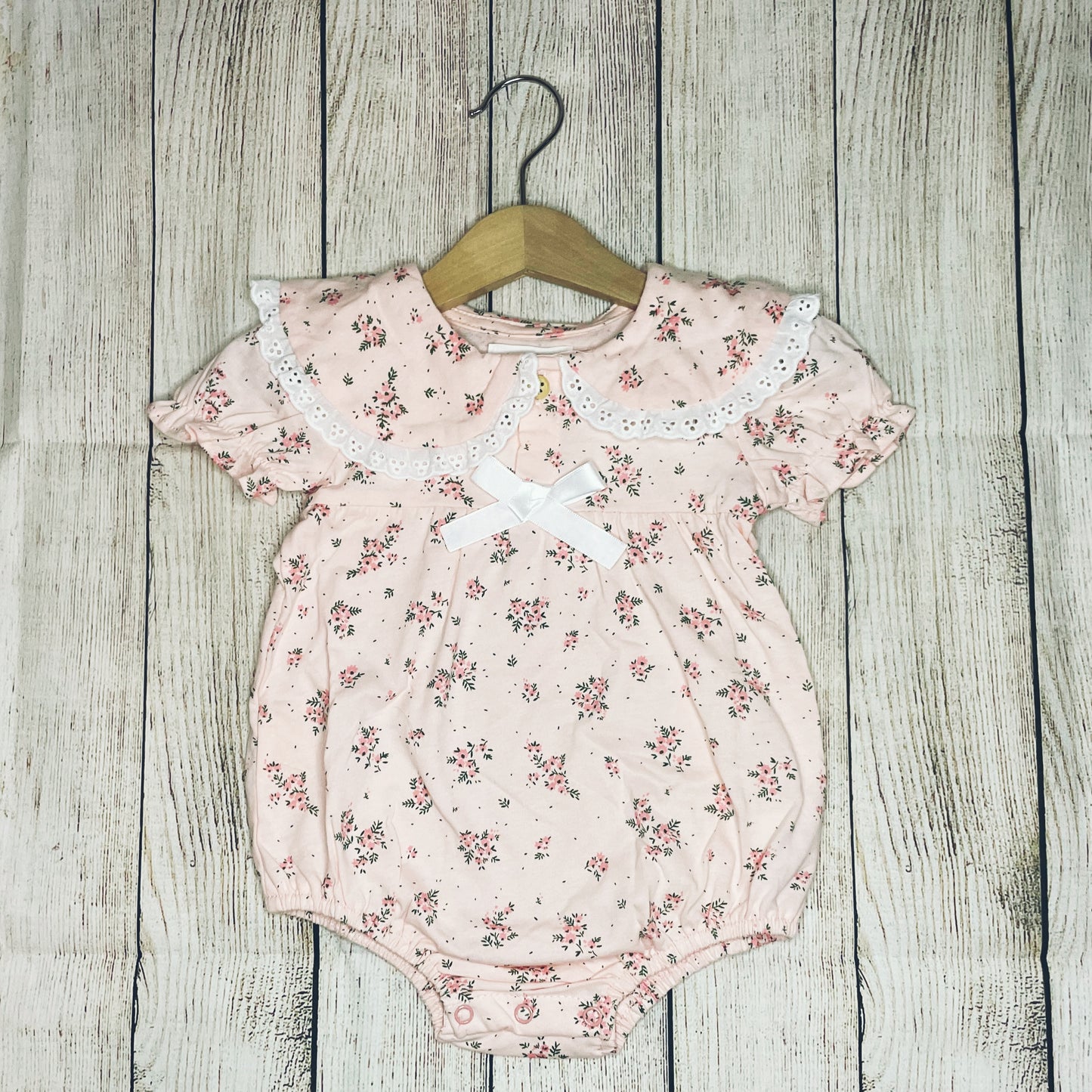 Pink Floral Romper