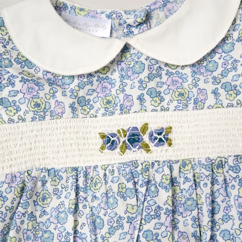 Blue Floral Dress and Bloomers