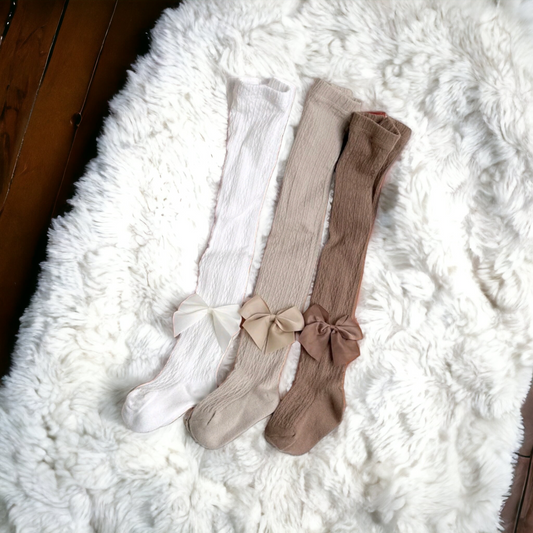Neutral Bow Tights