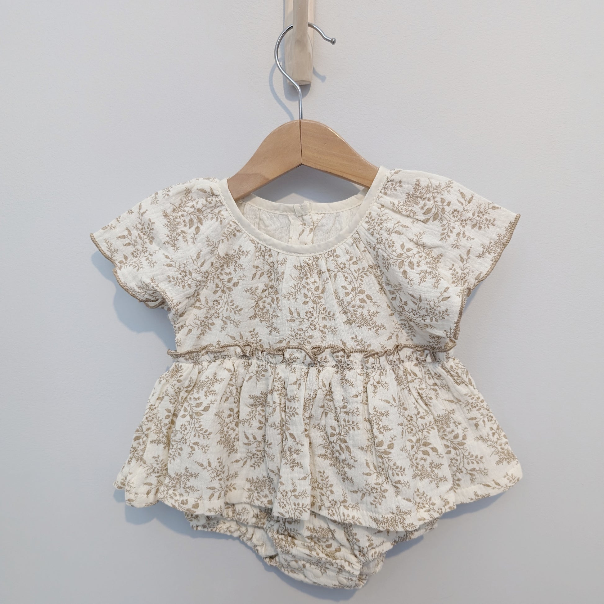 Beige Fern Romper