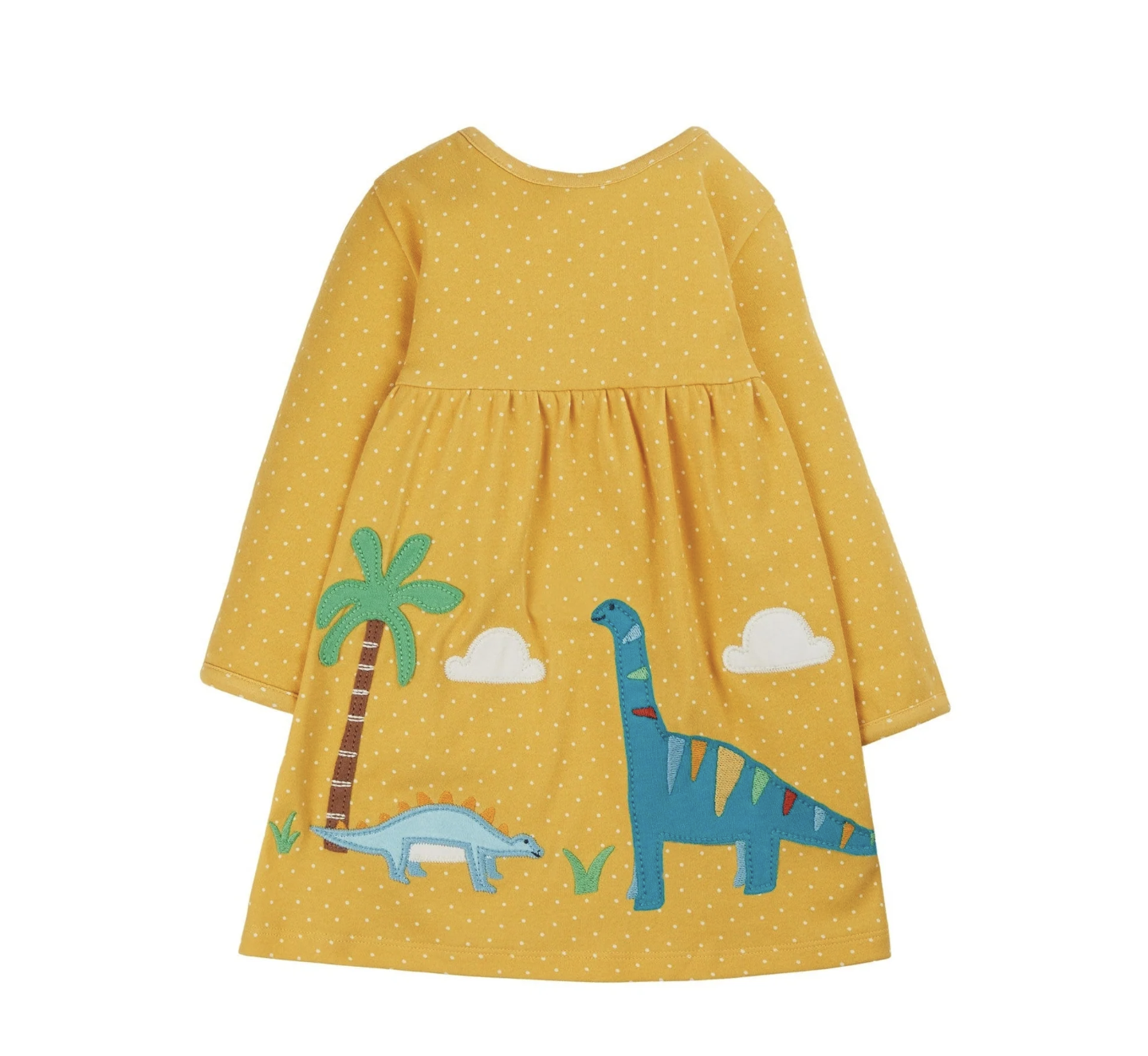 Ex Fr*gi Yellow Polka Dot Dinosaur Dress