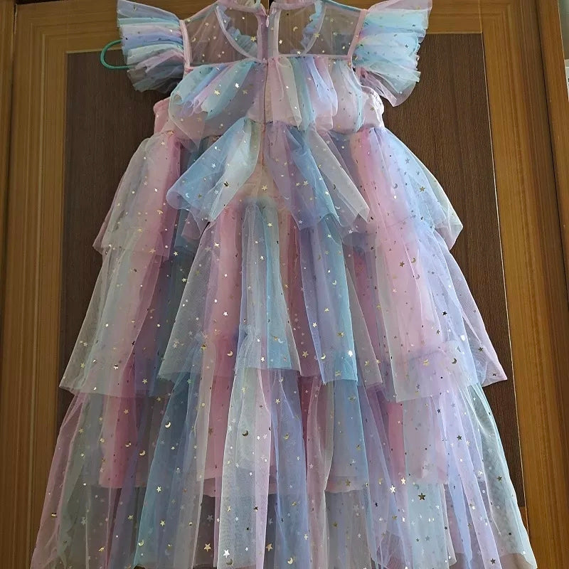 Girls Rainbow Party Dress - Pre Order