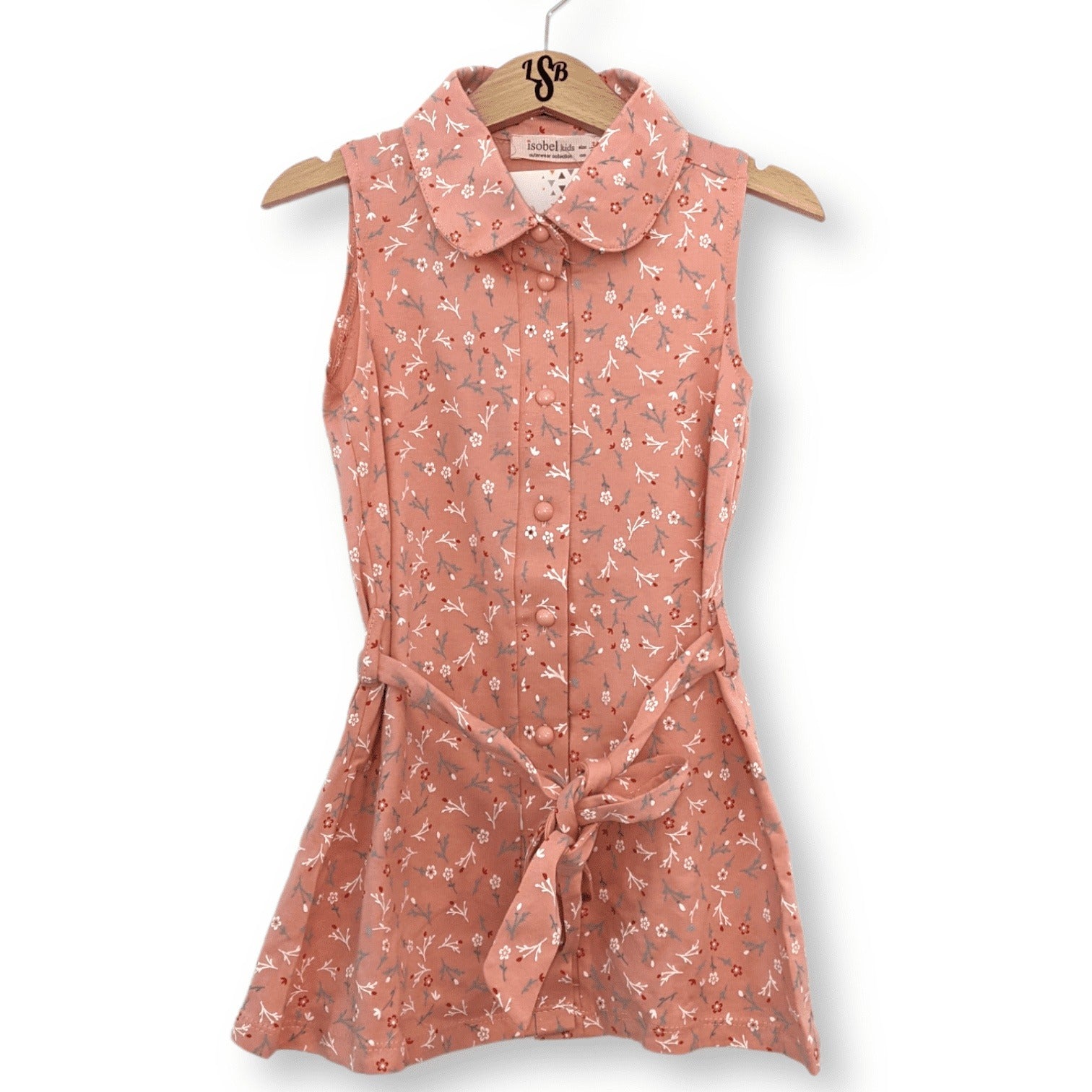 Girls Button Dress [Little Stitches Boutique]