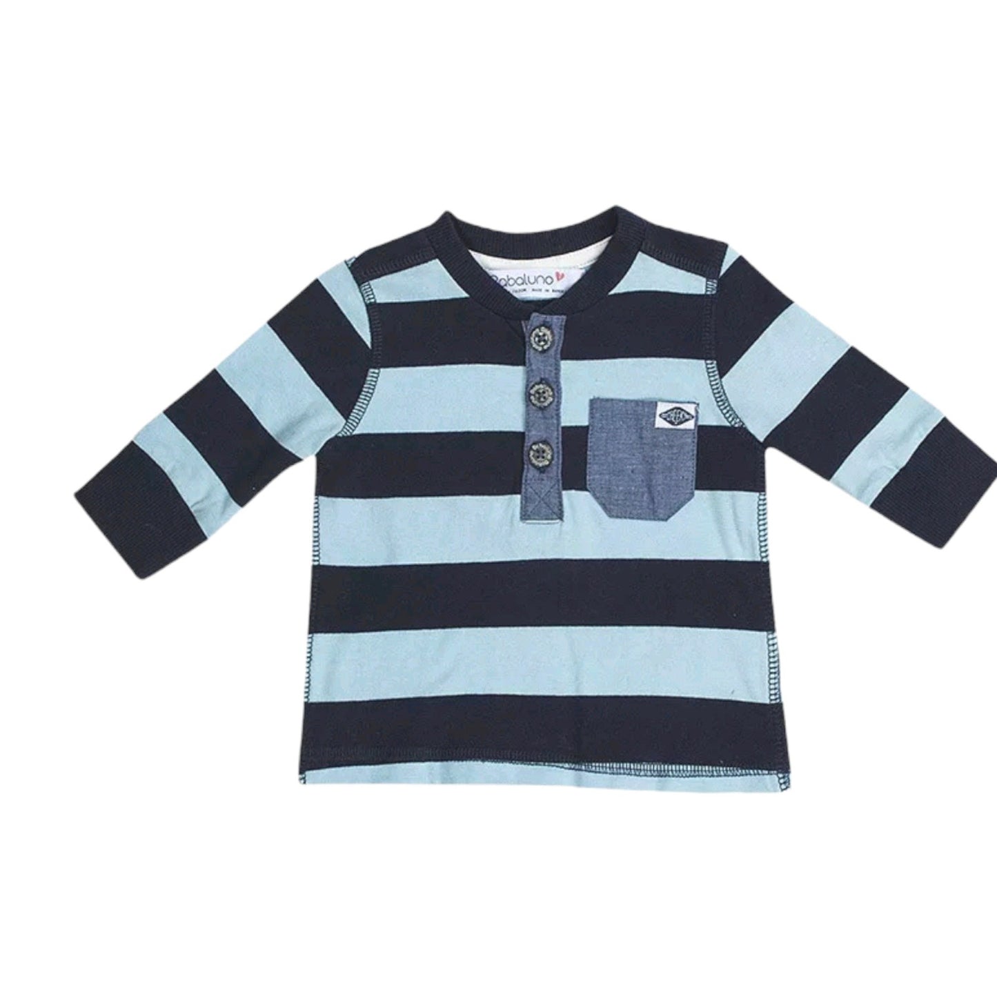 Striped Long Sleeve Rugby Style Tops