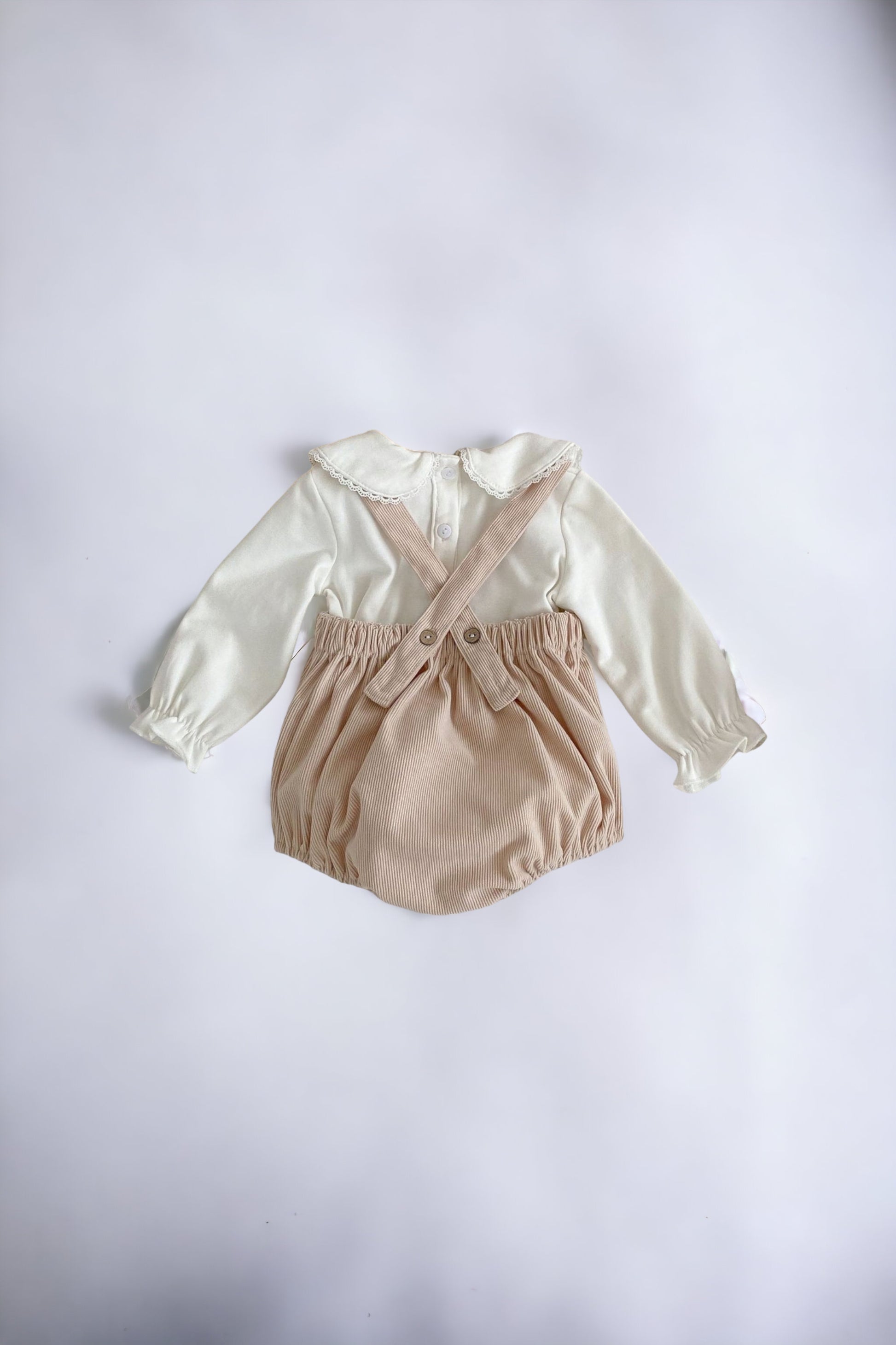 Lace Heart Baby Romper and Top Set